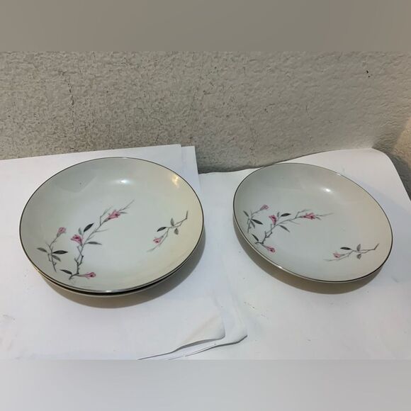 Set of 3 Cherry Blossom 7.5" Plates by Fine China of Japan 1067 - Picture 1 of 6